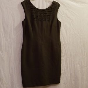 Antonio Melani sleeveless dark sage green dress